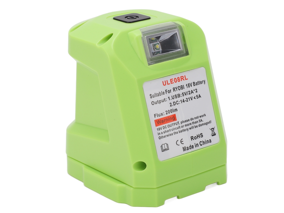 Laxiscreed Conversor Com Bateria De 18v Lithium, Faro Led E Porto Usb 5v 2a