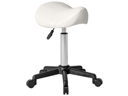 Banquinho com rodas, cadeira de tarefa ajustável de 45 a 57cm branca S/MARCA