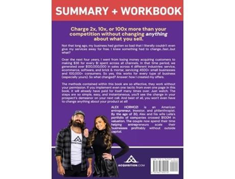 Livro 100M Offers Summary and Workbook How To Make Offers So Good People Feel Stupid Saying No de Alex Hormozi (Inglês - Capa Dura)