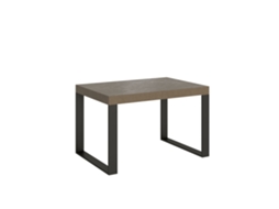Mesa Extensível Tecno 120/380x90 Cm Cinza Pomba Com Pés Antracite Itamoby