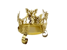 Laxiscreed Castiçal De Ferro Nordic Gold Com Borboleta Para Decoração De Casa E Casamento