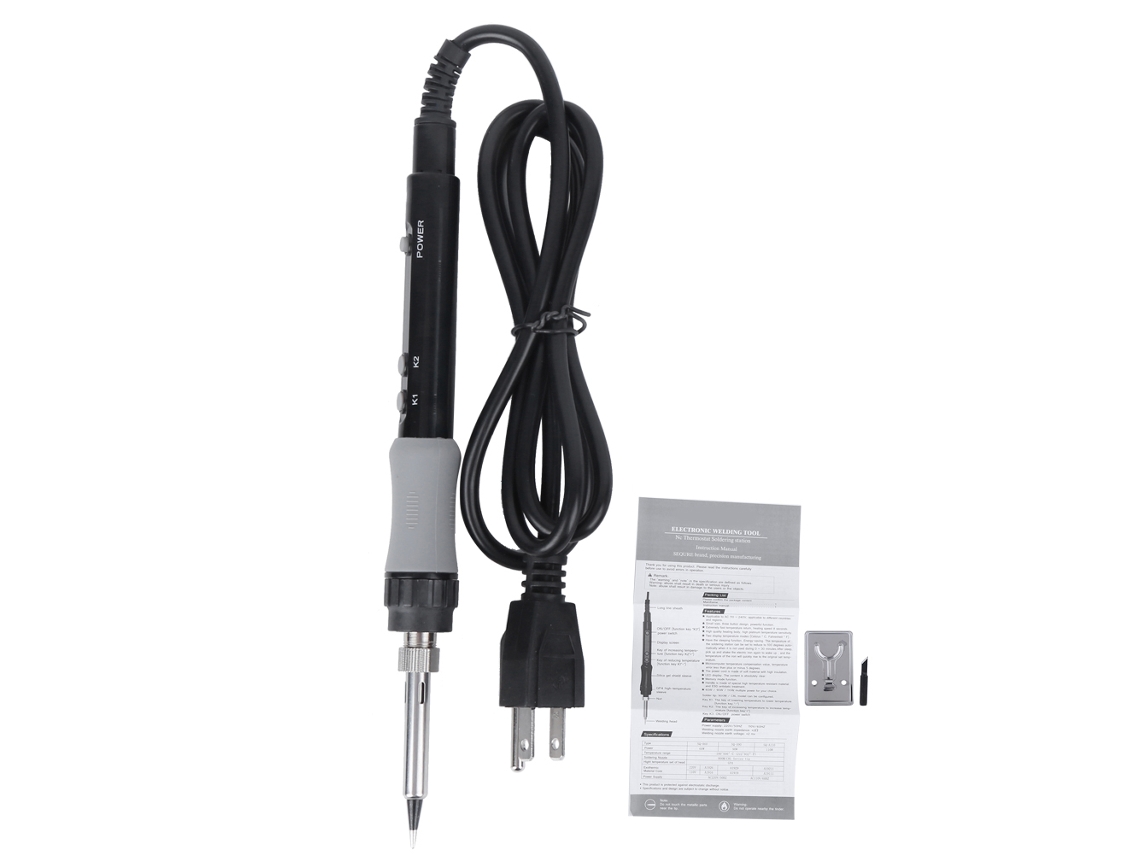 Soldadura Eléctrica Interna Com Display Digital Sqa110 Preta 110w