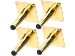 Popetpop Conjunto De 4 Pés Metal Dourados Para Móveis, Ideais Para Sofá, Cômoda, Armário E Mesa Suporte Durável