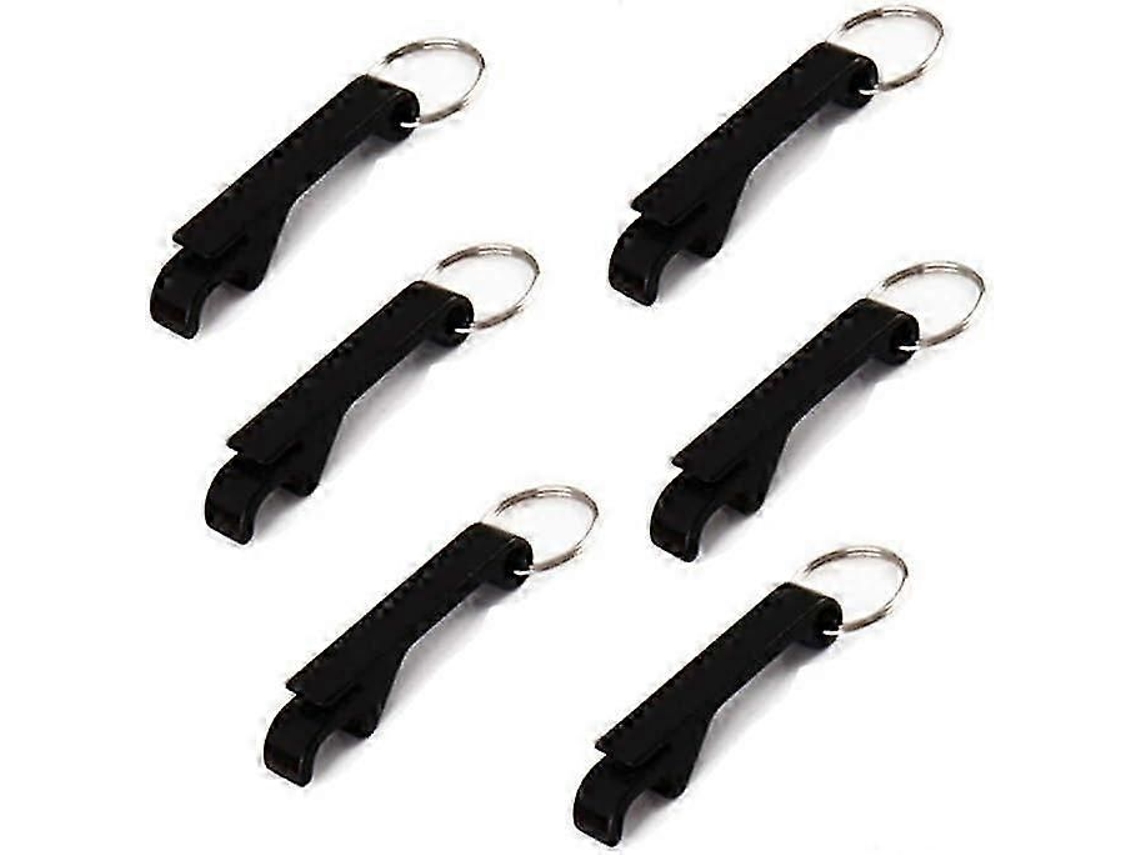 6 Chaveiros Abre-garrafas Pretos