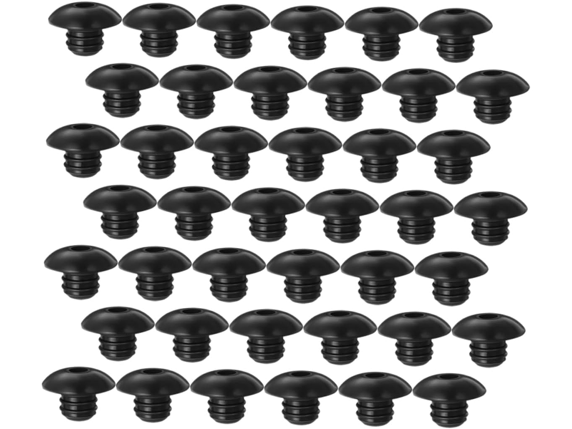Conjunto De 100 Tampões Impermeáveis Para Painéis Perfurados, Pretos G