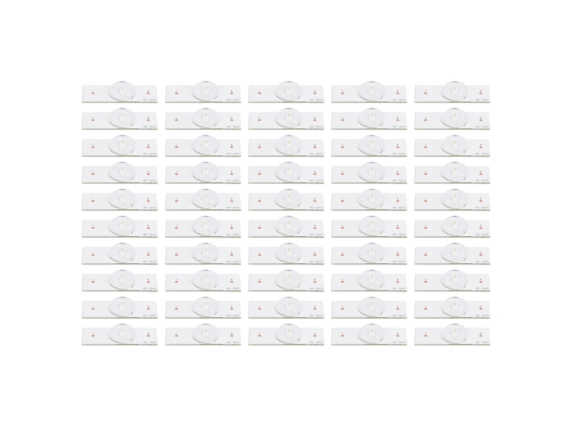 Laxiscreed - Conjunto De 50 Leds Smd De 3v Com Lentes De Vidro Para Reparação De Tvs Led De 32 A 65 Polegadas