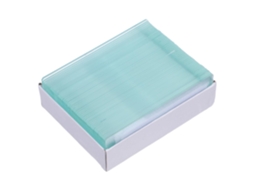 50 Lâminas De Microscópio Côncavas De Vidro Branco, Resistentes E Práticas.