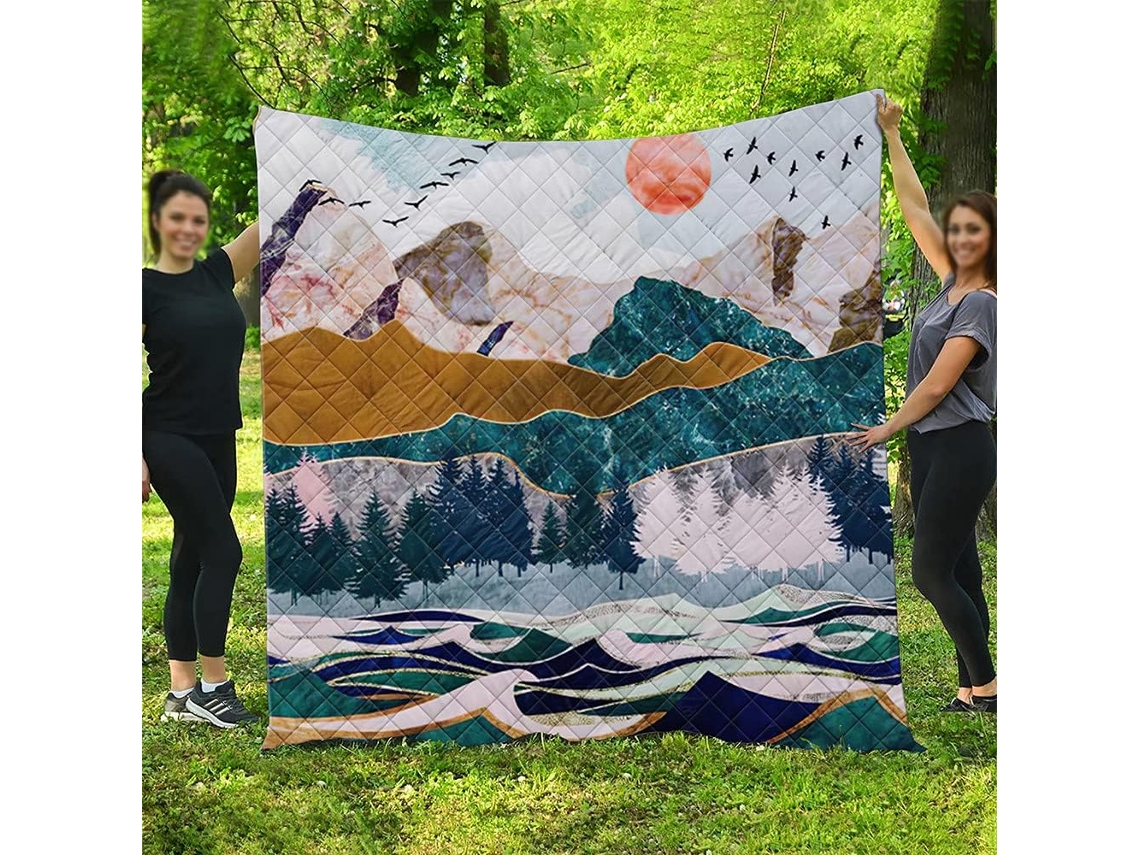 Colcha Acolchoada Fansu Capa de Cama Cobertor para Ar Condicionado Edredom Conjunto Sofá com Estampa Tema Artí
