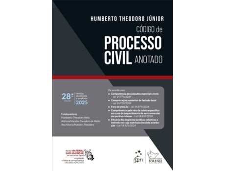 Livro Código De Processo Civil Anotado - 28 Edição 2025 De Humberto Theodoro Júnior (português Do Brasil)