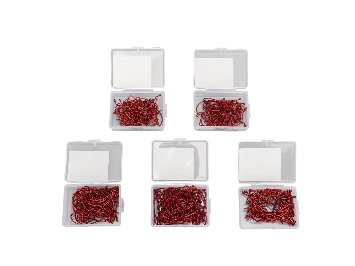 Kit 230 Anzóis de Peixe Inox com Caixa para Pesca