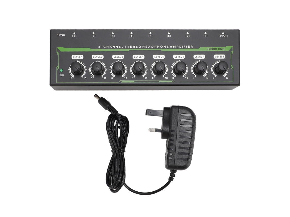 Aetheria amplificador de Fones de Ouvido 8 Canais com Controle de Volume e Luz Rgb Estéreo 6.35mm Plug Gb