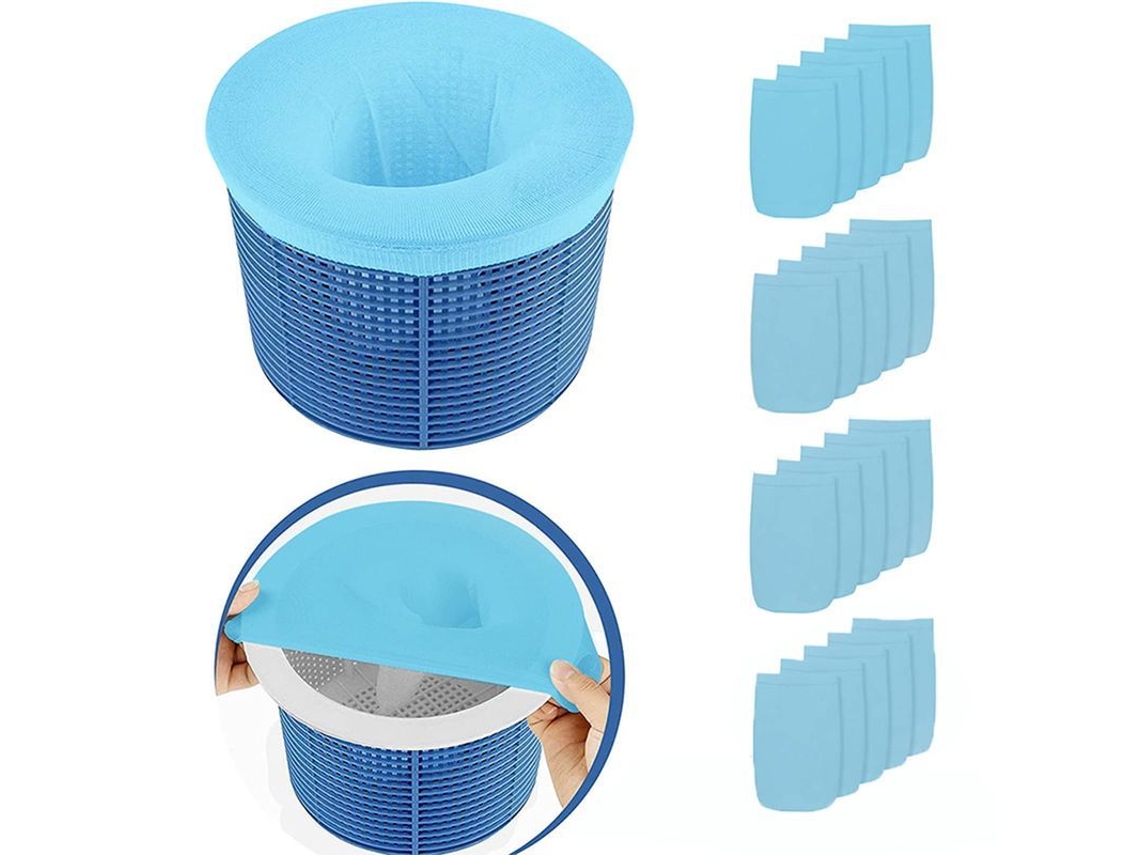 20 Meias para Skimmer de Piscina, Reutilizáveis e Super Elásticas | S/MARCA