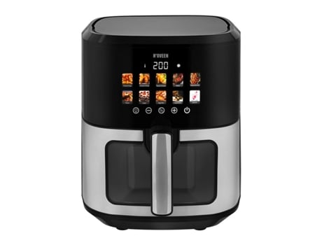 Af770 X Line Greaseless Deep Fat Fryer Black, Silver Noveen