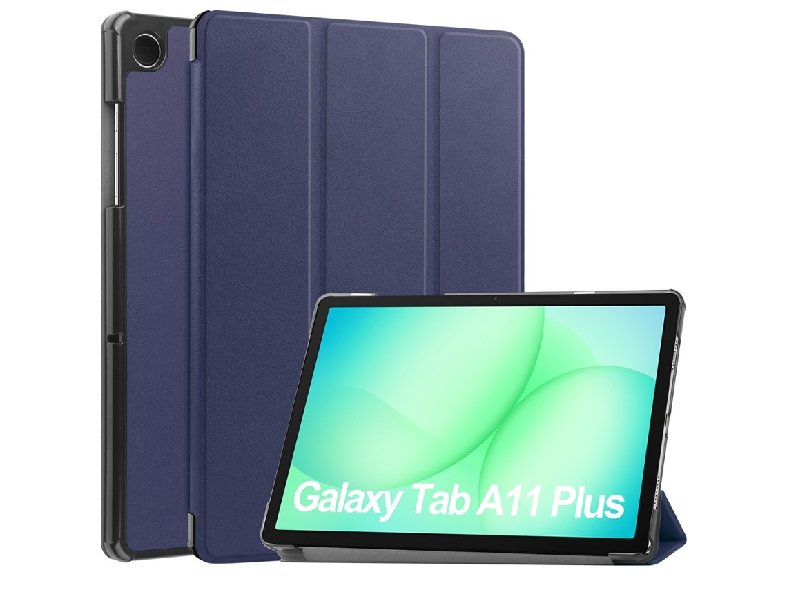 Capa Dobrável Azul Para Samsung Galaxy Tab A11 Plus
