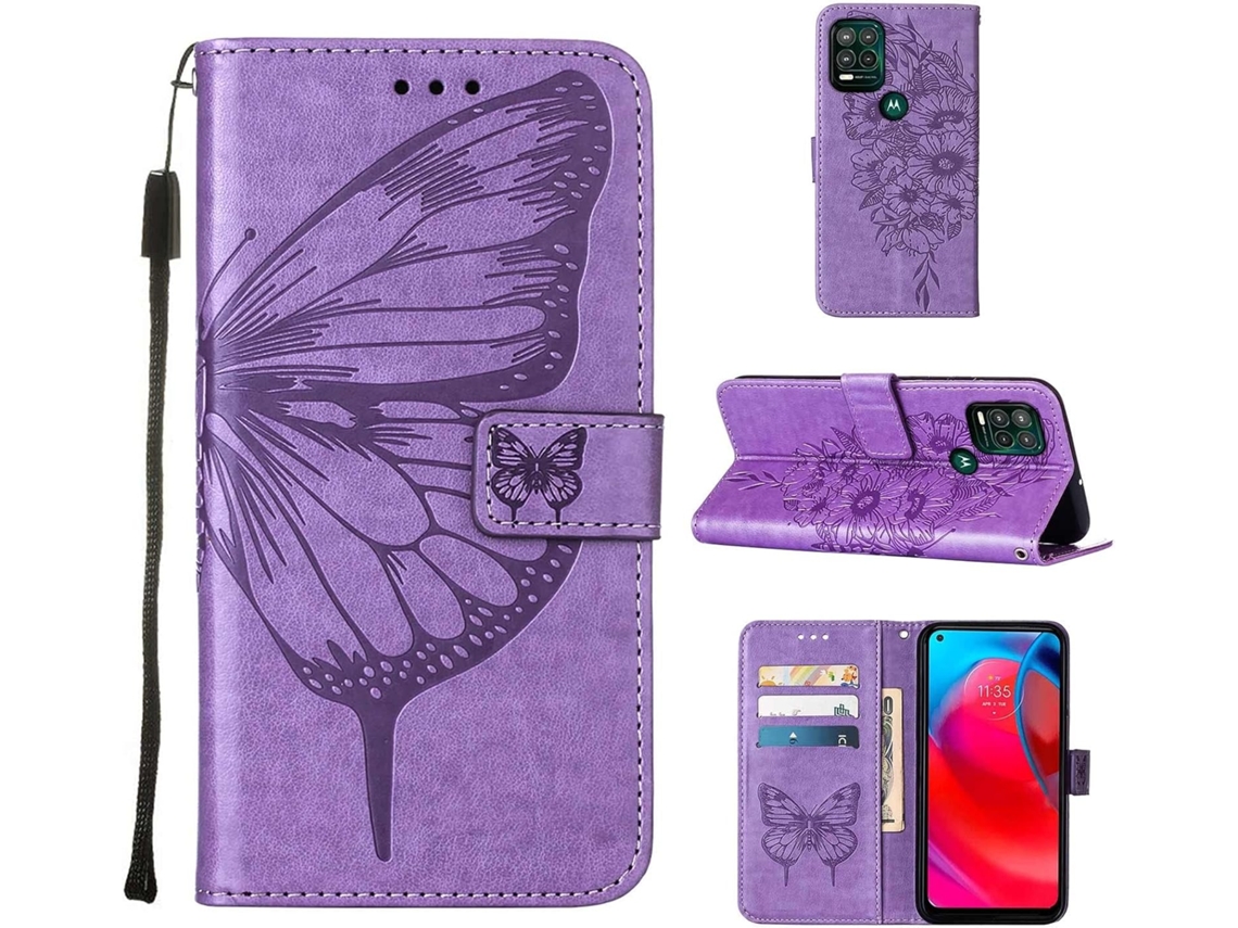 Caneta Stylus Aleta Plutônio Emboss Flor para Motorola Moto G Stylus 2021 5G HONGWE. Pele