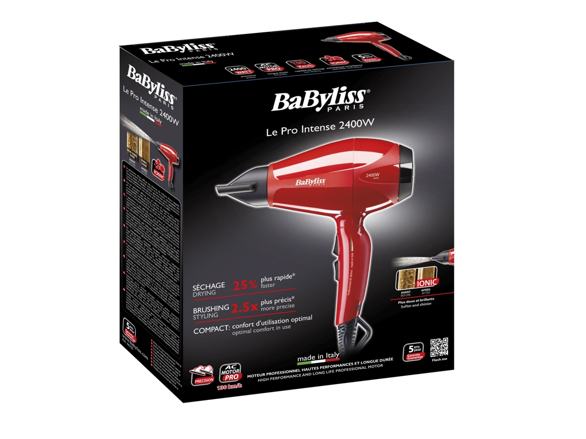 Secador de Cabelo BABYLISS  (2400W - 6 Níveis de temperatura)