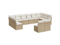 Garden Sofa Set, Garden Sofa Sets Vidaxl Bege Rattan / Vime (n/a)