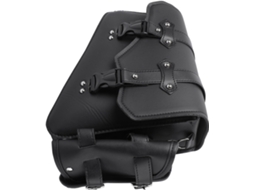 Bolsa Para Ferramentas De Motocicleta Healifty Em Couro Pu Preto Com Fivela Removível, Grande Capacidade, Fechamento