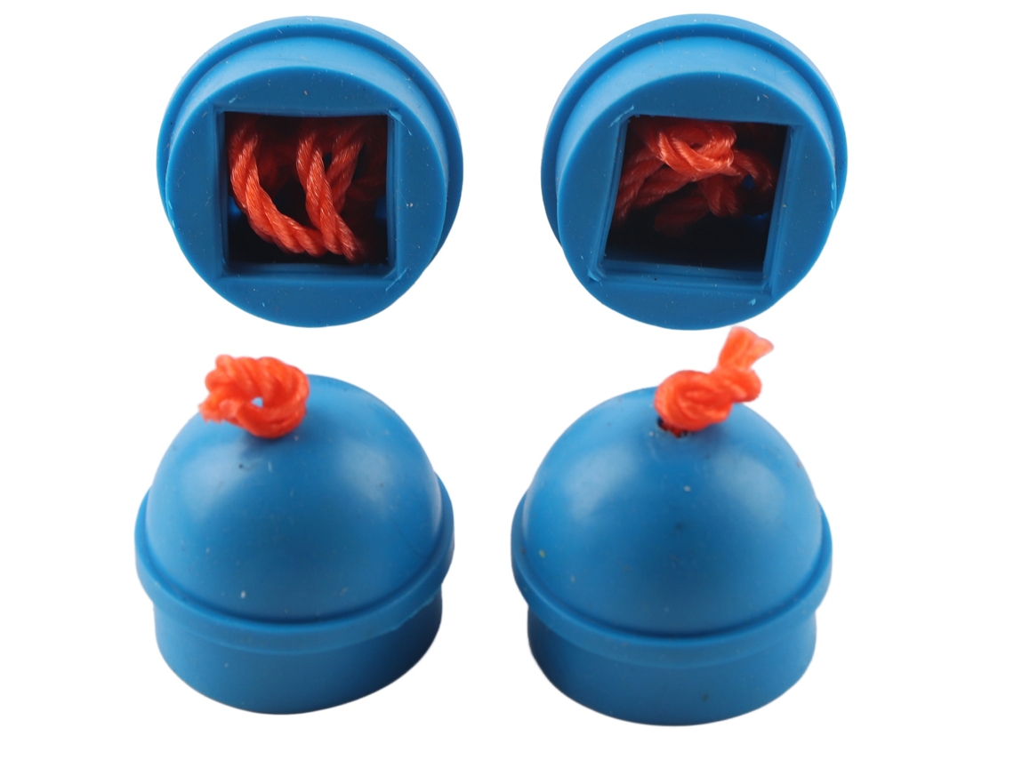 4pcs Porta Giz De Taco De Bilhar De Borracha Com Corda Acessório Para Pool E Sinuca Azul