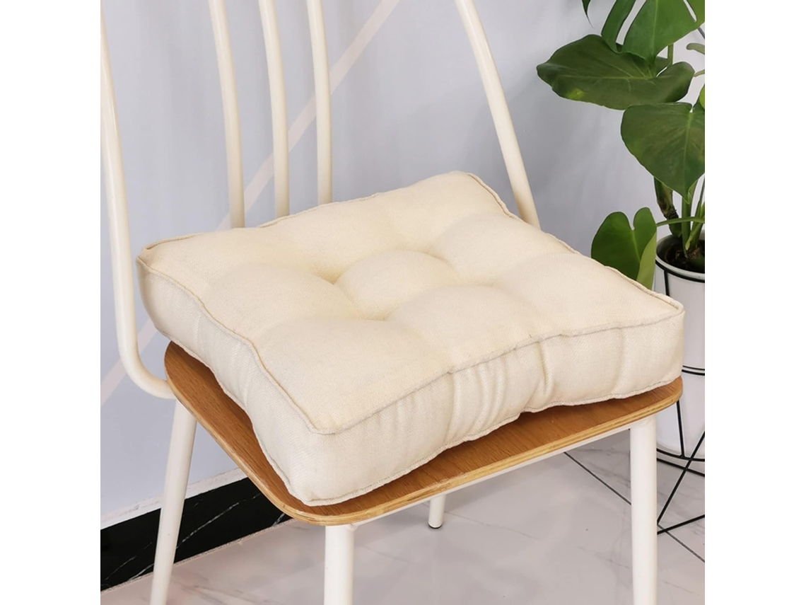 Almofada Quadrada De 9cm Espessura, Algodão Macio, Conjunto De 1 Unidade, Almofada Para Cadeira De Jantar Uso Interno E