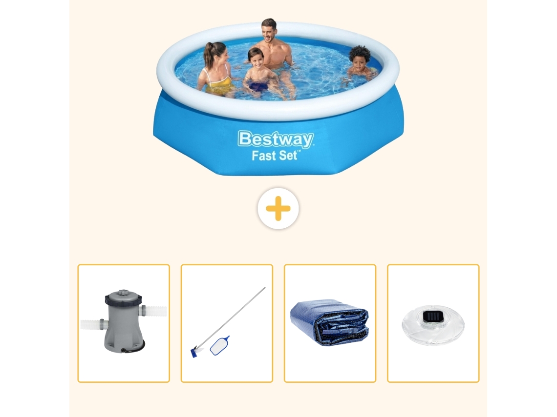 Bestway Piscina Bestway Fast Set Redonda - 244x61 Cm - 5-peças S305