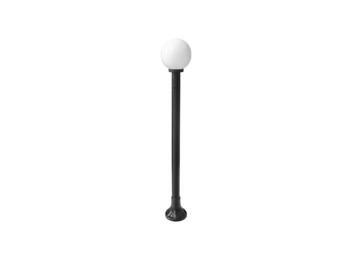 Candeeiro De Rua Pequeno Para Exterior Abanto E27 Ip44 Ø20x130cm Cor Preta Fabrilamp