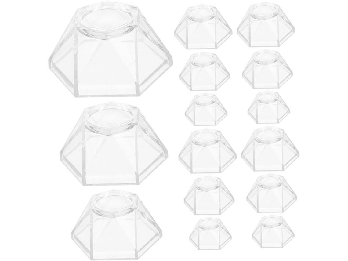Vicasky Conjunto De 15-suportes Expositores Para Bolas Cristal Em Acrílico Exibir Esferas, Orbes E Globos De Vidro Para