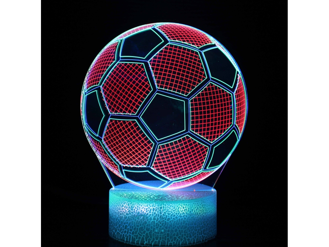 Luz da Noite de Futebol, 16 Cores Que Mudam com Controle Remoto 3d Noturna Visual Estéreo DIGITALLAB