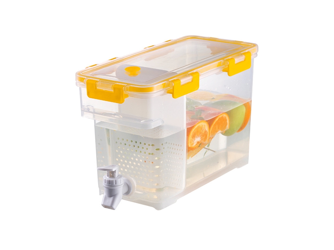 Chaleira Fria 3.5l Com Torneira Para Geladeira - Dispenser De Suco E Limonada De Grande Capacidade