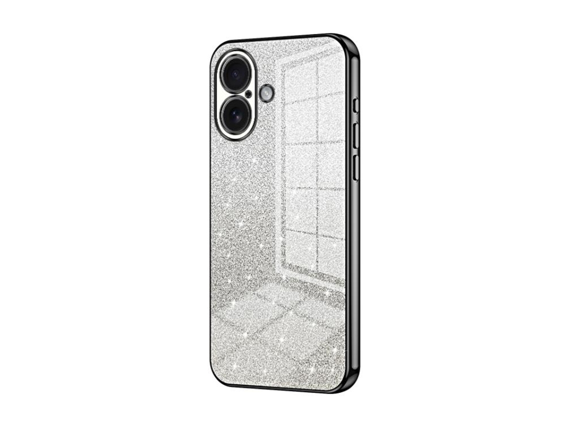 Capa Para Iphone 17 - Glitter Degradê - Acabamento Eletroplaqueado