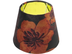 Abajur Em Tecido Preto Estampado Para Lâmpadas E27, Resistente E Que Suaviza A Luz, Com Estilo Simples E Delicado.