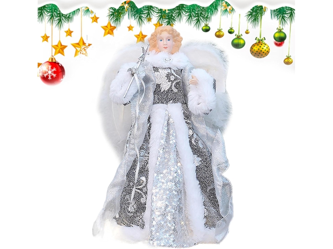 Anjo Para O Topo Da Árvore De Natal, Estatueta Para Árvore De Natal, Enfeite |