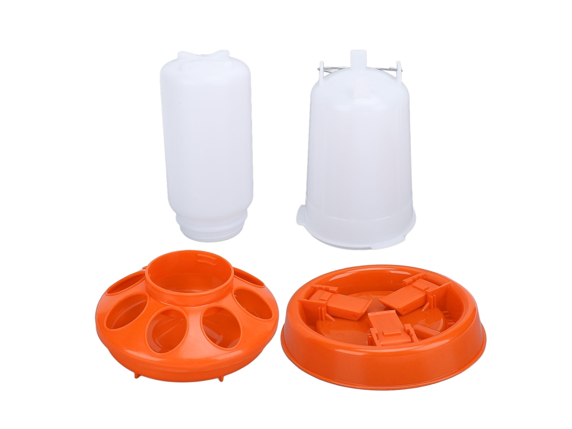 Bebedouro e Comedouro Automático para Pintinhos, plástico, laranja, fácil de limpar | MARCA