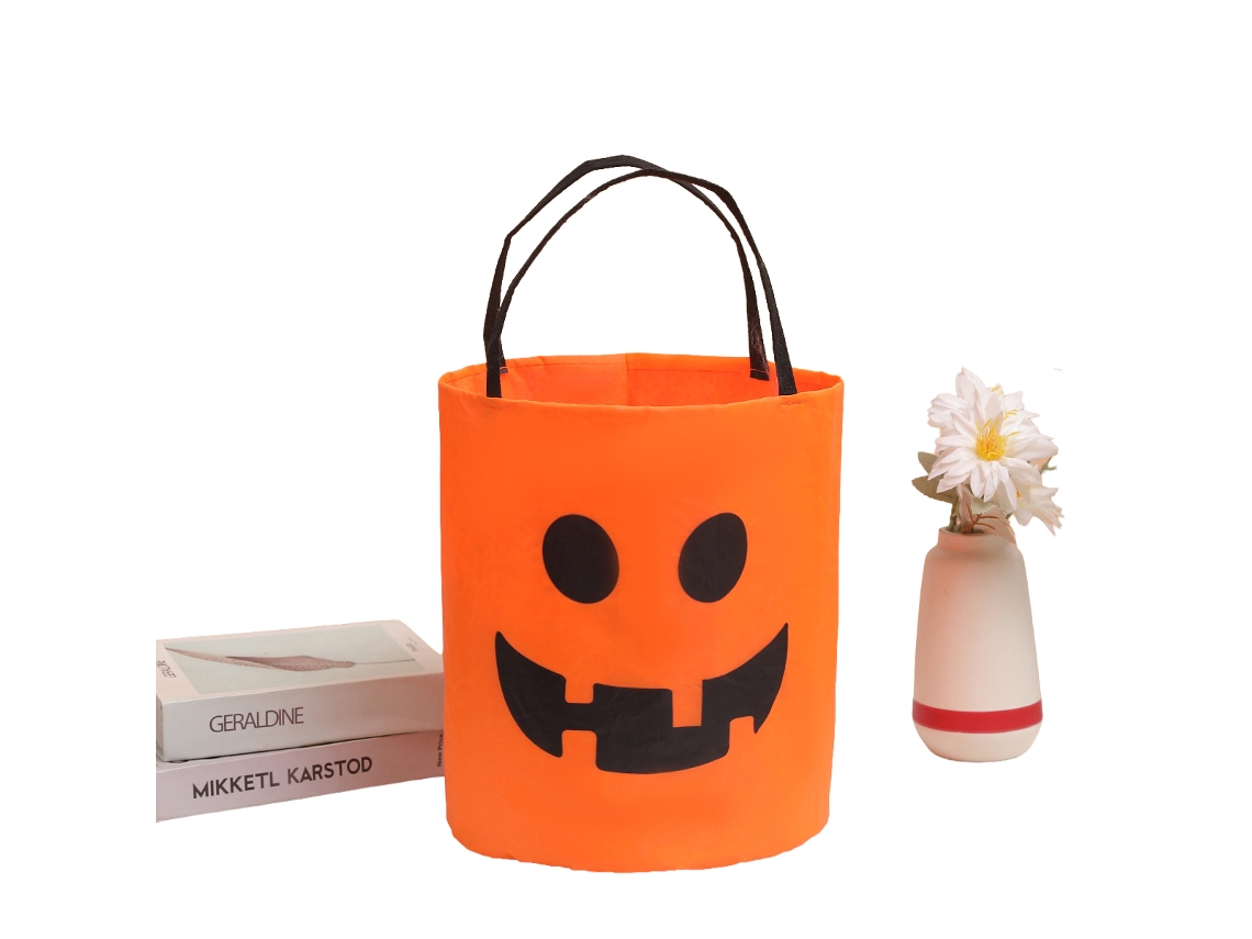 Laxiscreed Aborreador De Halloween Com Luz, Abóbora 3d E Alça Para Doces E Decoração Festiva