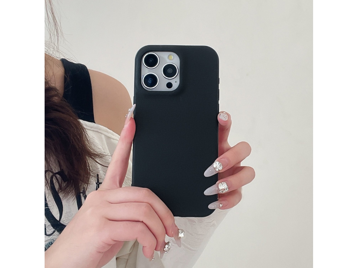 Capa Para Iphone 17 Xym, 2 Unidades, Com Bordas Arredondadas, Em Couro Sintético Preto, Cor Sólida E Simples, Resistente A Quedas.