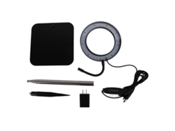 Lâmpada de crescimento de plantas de pé com timer dimmable espectro completo 6 polegadas usb preta S/MARCA