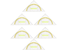 Réguas Triangulares Com Superfície Lisa E Durável Para Desenho Técnico