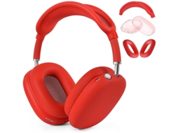 Capa de Silicone para Airpods Max, Tpu Macio À Prova de Choque e Arranhões, Conjunto de 3 Peças. Vermelho CZHHMART