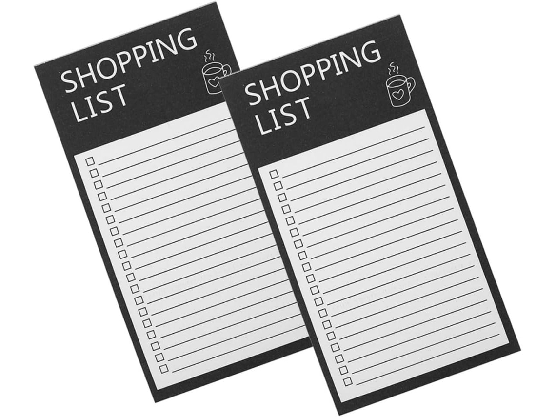 Bloco De Notas Magnético E Prática De Compras Com Design Único 2pcs Em Papel Reutilizável Para Lista De