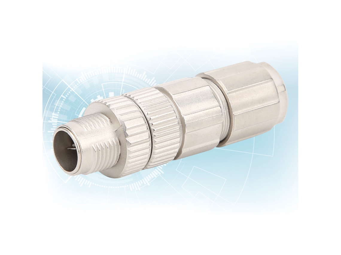 Laxiscreed Conector Ethernet M12 X-codificado De 8 Polos Para Redes Industriais Seguras