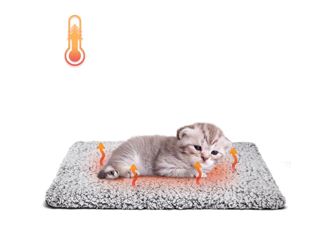 Almofada Térmica Para Gatos E Cama Cães, Tamanho L (70 X 50 Cm), Base Antiderrapante, Com Capa Removível, Fácil De Limpar, Ergonômica, Uso D