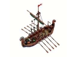 Brinquedo Educativo de Aventura Marítima com Navio Viking Medieval Moc de 463 Peças MDUG