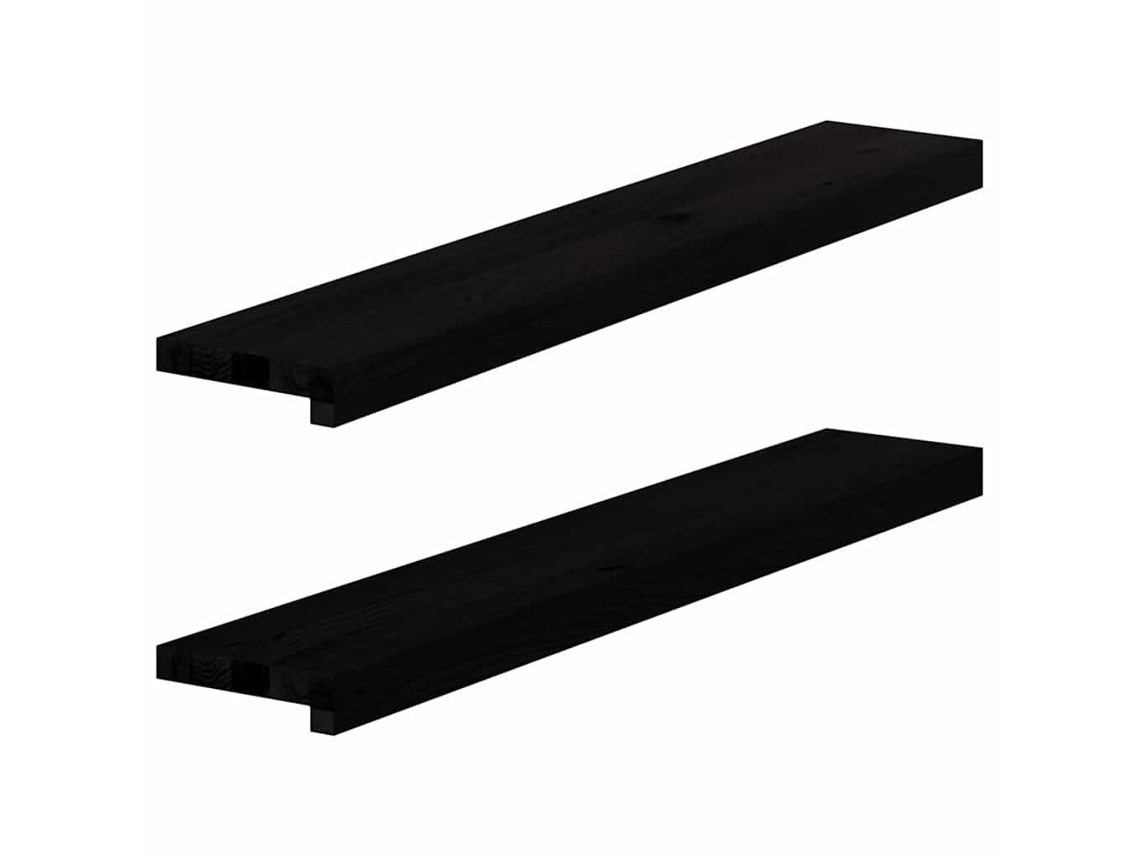 Vidaxl Soleiras Da Janela 2 Pcs 90x15x2 Cm Carvalho Castanho-preto