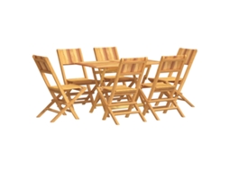 Garden Dining Set, Garden Dining Sets Vidaxl Marrom Madeira (n/a)