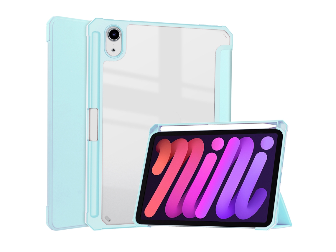 Capa Para Ipad Mini 6/7 ( 8,3 Polegadas),couro Ultrafino Com Suporte Azul Claro Hexinyigjly