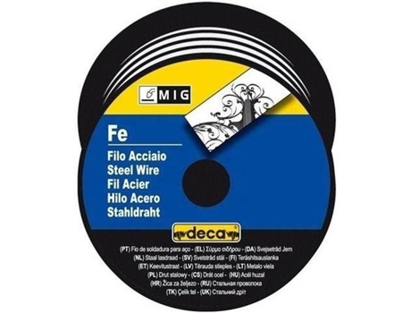 Bobina de aço DECA para fio de solda MIG / MAG Ø 0,6 mm 0,7 kg