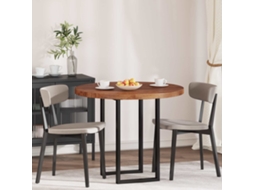 Vidaxl Tampo De Mesa Ø 90 X 4 Cm Redondo Madeira De Carvalho Sólido