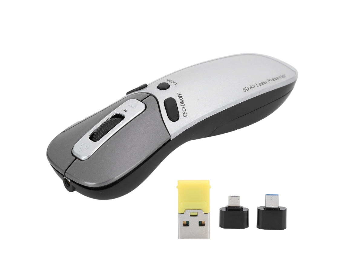 Ratón Óptico Inalámbrico Multifuncional de 2,4 Ghz, Listo para Usar, Con 8 Teclas Y Alcance de 15 M.