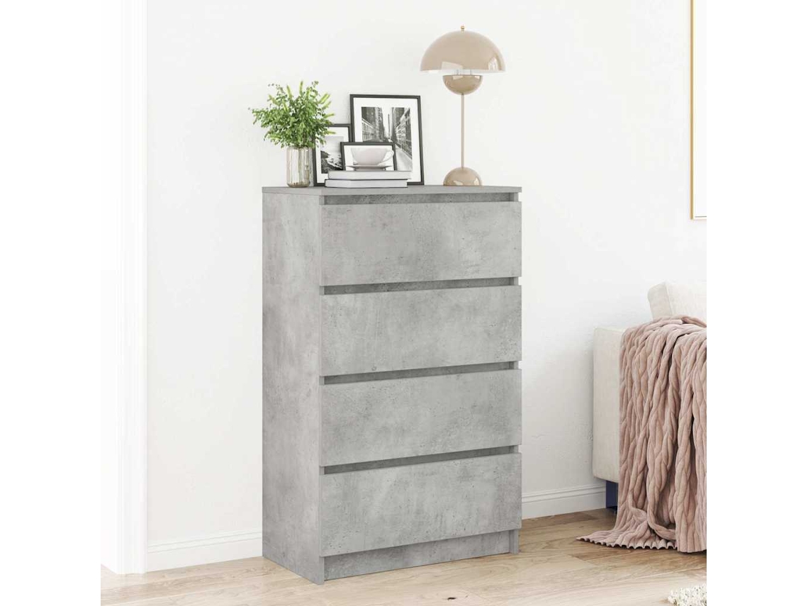 Aparador 60x35x98,5 cm Madera Procesada Cemento Gris