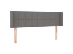 Cabeceira de cama MAISON EXCLUSIVE com tecido Abas Dark Cinzento (147x16x78 cm)